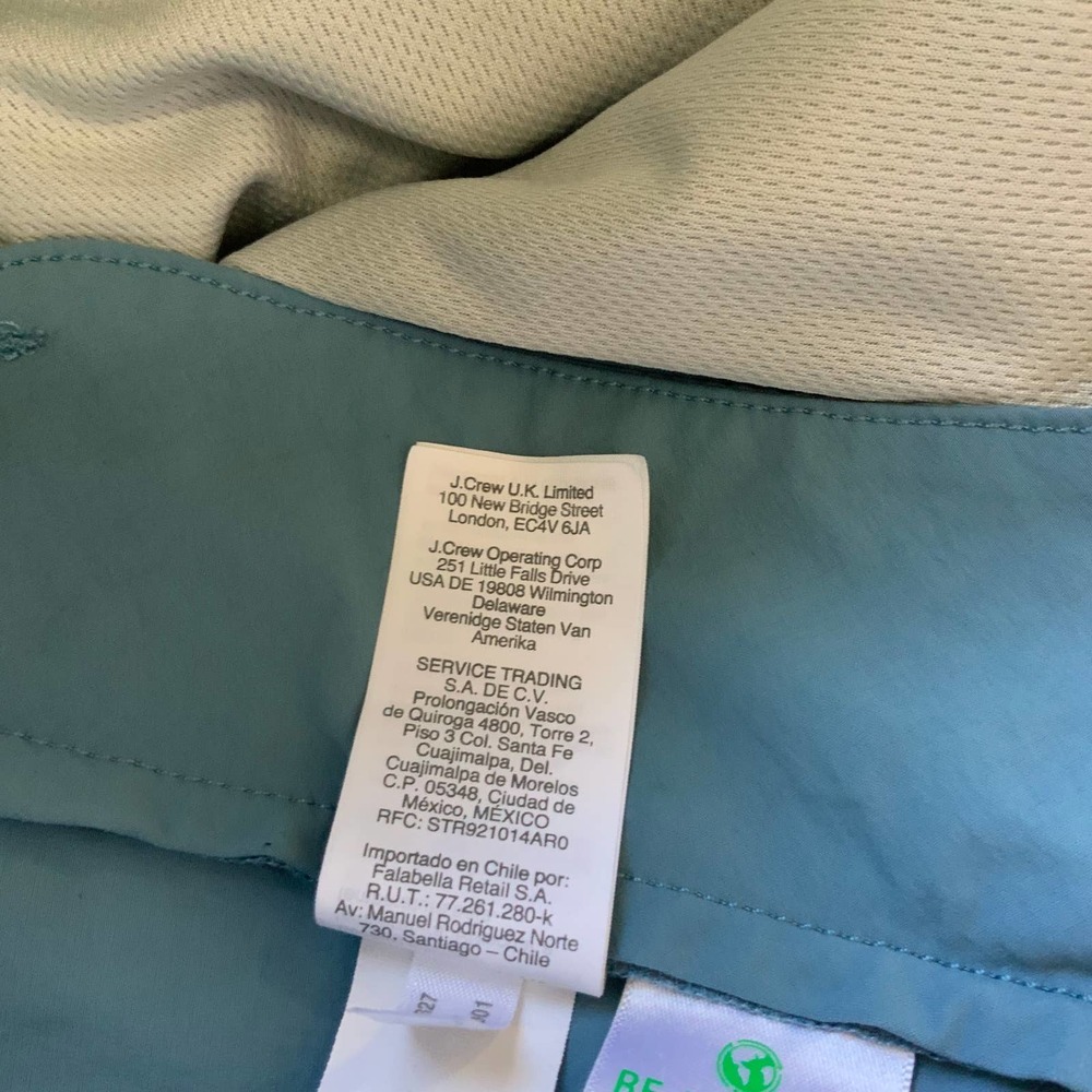 J. Crew Stretch Re-Imagined Chino Shorts Classic Fit Casual Zip-Fly Blue 36x9 - Picture 7 of 8